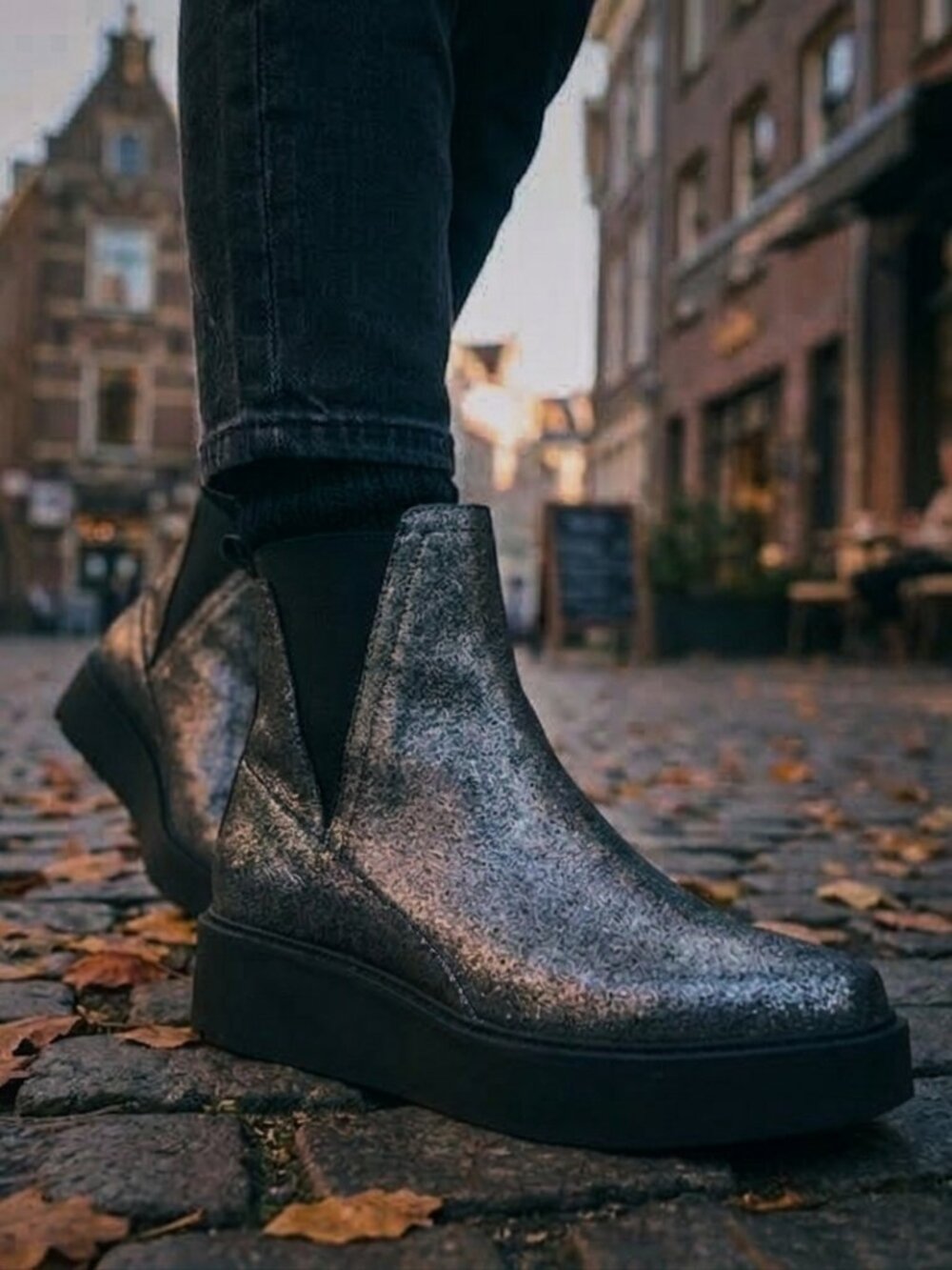 Musette Chunky Glitter Chelsea Boots 8